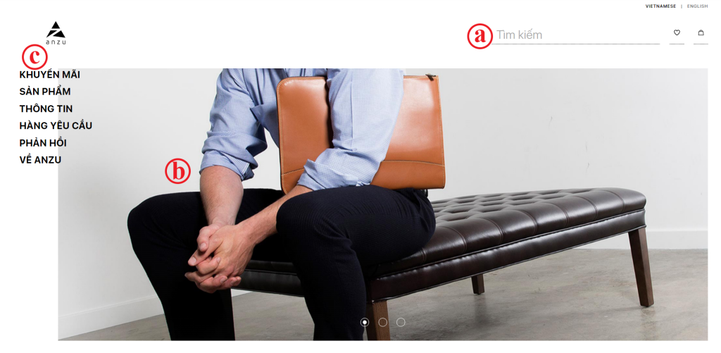 Hướng dẫn t&igrave;m kiếm sản phẩm tại AnZu
